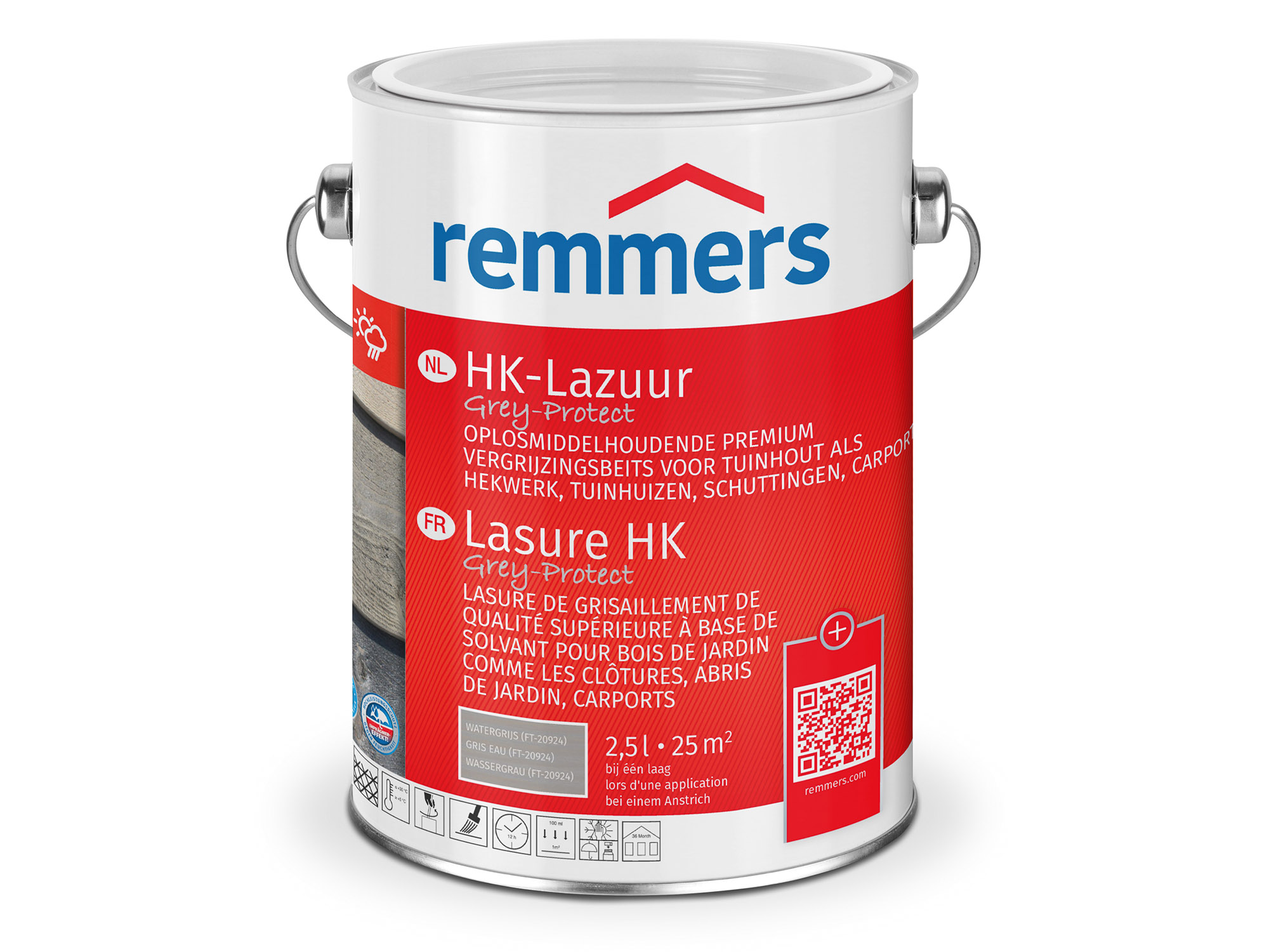 Remmers HK-Lazuur Grey Protect watergrijs