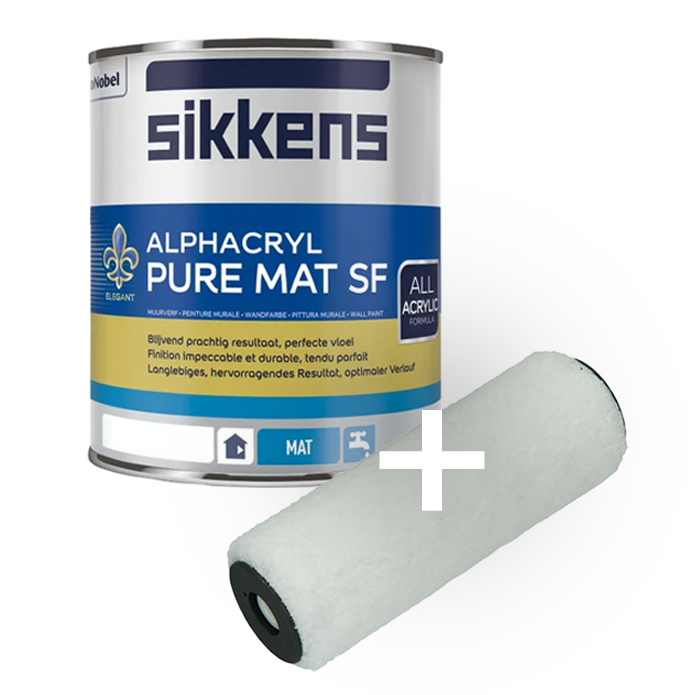 Sikkens Alphacryl Pure Mat SF (+ gratis roller!)