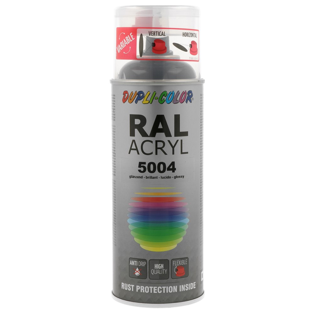 Duplicolor Acryl RAL 5004 Hoogglans