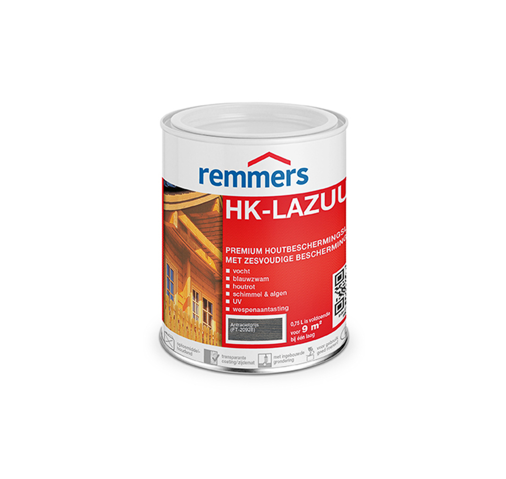 Remmers HK-Lazuur Grey Protect antracietgrijs
