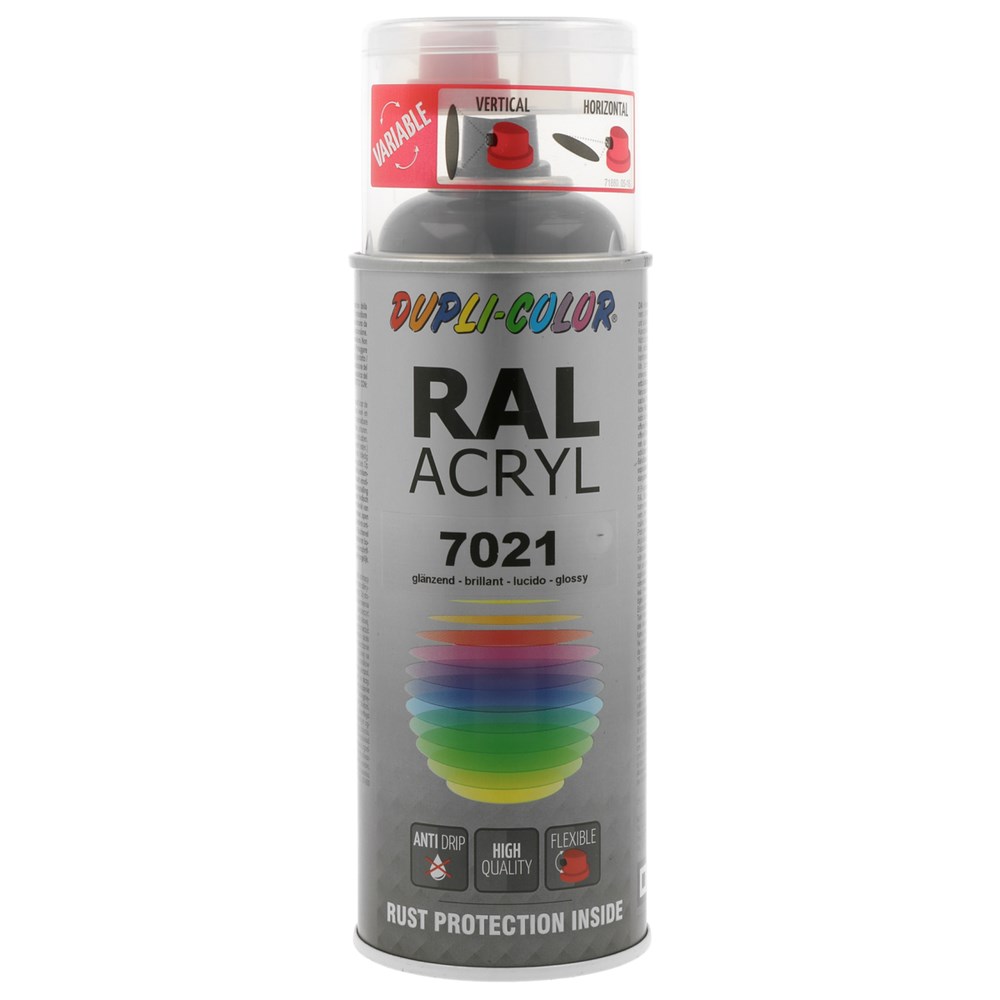 Duplicolor Acryl RAL 7021 Hoogglans