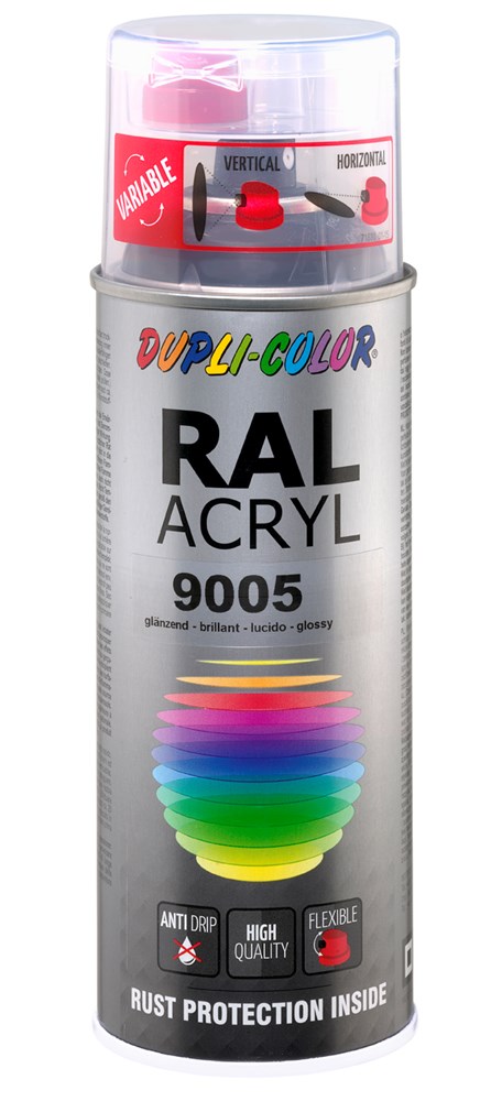 Duplicolor Acryl RAL 9005 Hoogglans